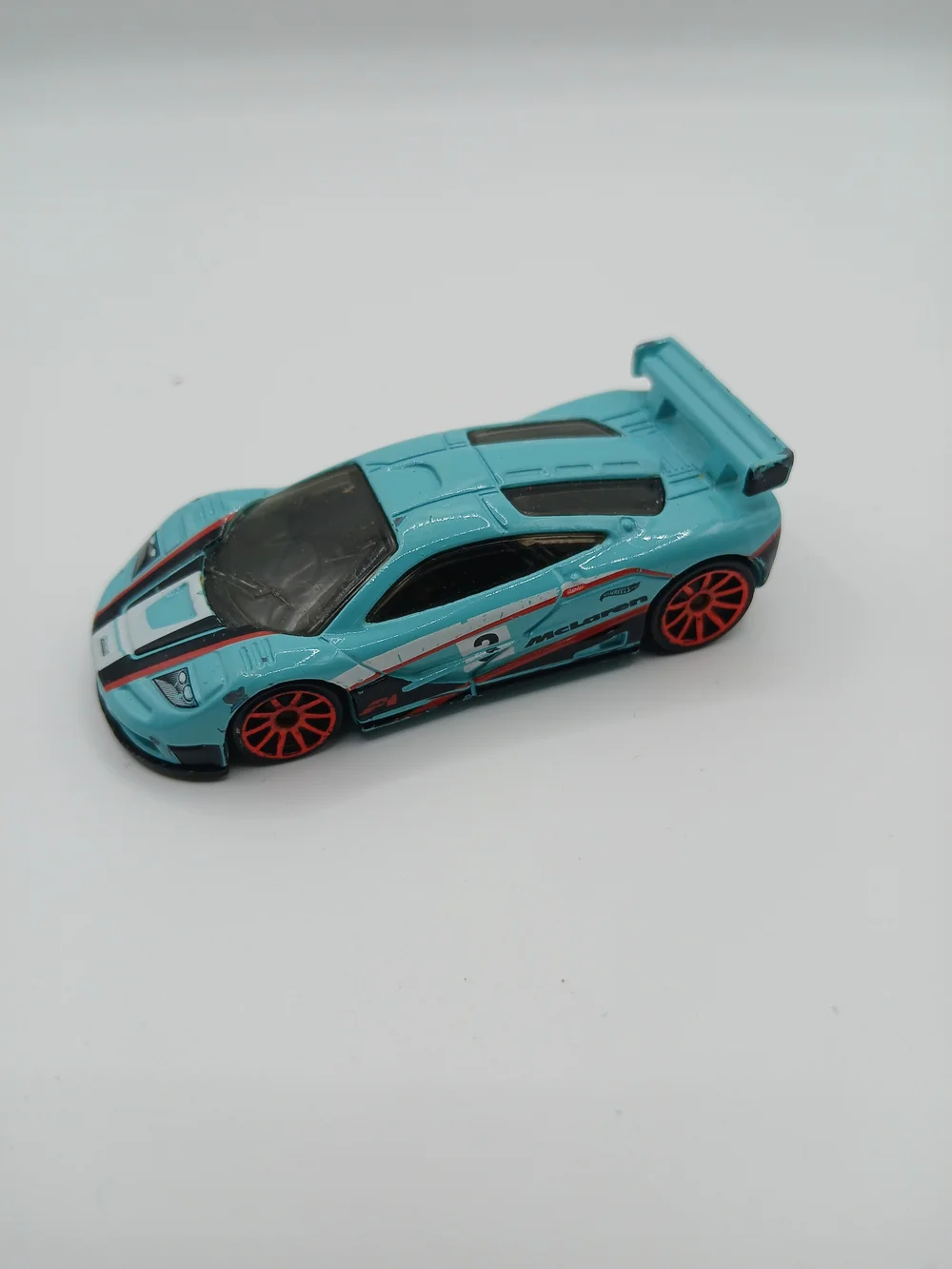 2022 HOT WHEELS McLAREN F1 GTR RETRO RACERS 3/10 CYAN LIGHT BLUE -Loose